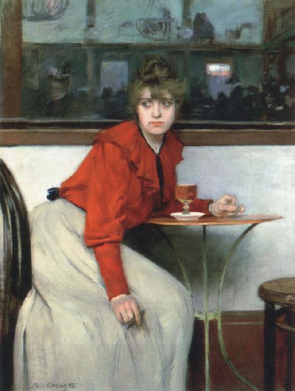 Ramon Casas chica in a bar China oil painting art